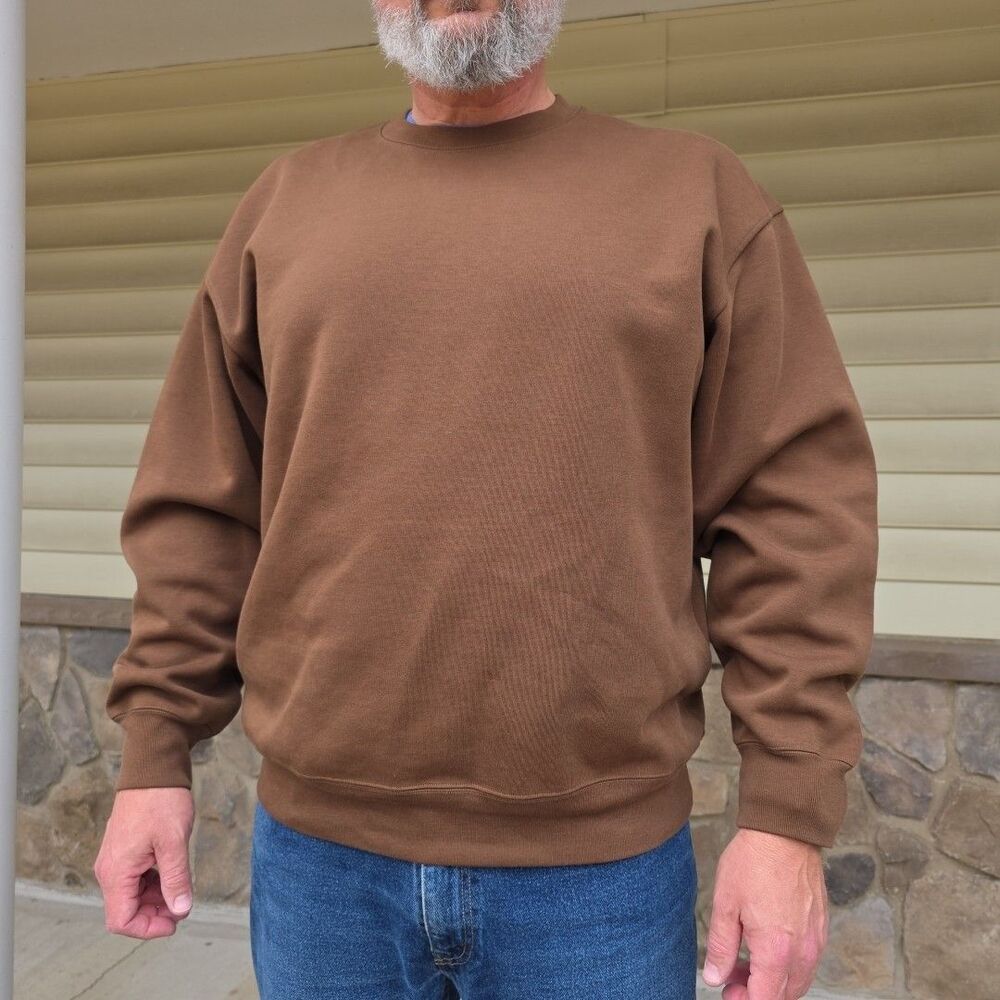 UNIQLO C Sweatshirt Pullover Brown Oversized Fit EUC Men's XL Unique Lining